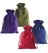 HRX Package Soft Velvet Gift Bags, 5.1x7.8 inch Velvet Drawstring Pouches for Tarot Rune Jewelry ...