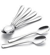 IQCWOOD Coffee Spoons, Mini Espresso Spoons, 6 Pieces Stainless Steel Spoons Silverware Set, Dinn...