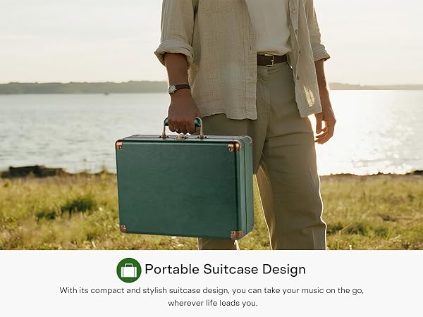 Record Player Portable with Bluetooth Connection USB Playback