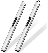REIDEA Lighters 2 Pack R1 Flat Electronic Candle Lighter, Windproof Flameless USB Rechargeable Ar...