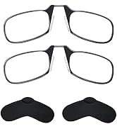 Noble Ultra Slim and Flat Reading Glasses Thin and Flexible Armless (2 Pairs) Enhanced Comfort No...