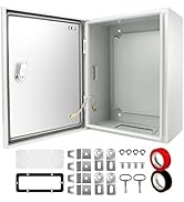 Kinchoix Outdoor Electrical Box 12 x 12 x 8'' NEMA 4X Enclosure Waterproof Steel Box Electrical L...