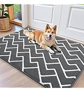 OLANLY Front Door Mat, Non-Slip Rubber Backing, Dirt Resistant and Absorbent, Washable, Easy to C...