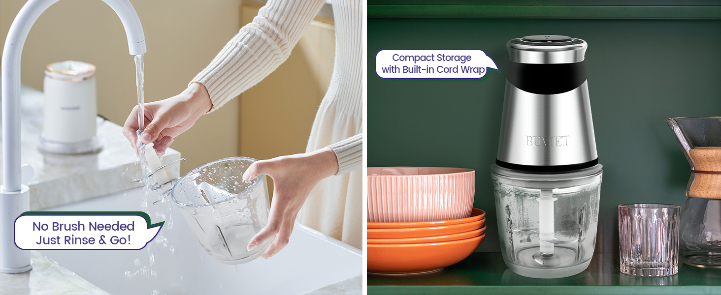 easy cleaning and storage