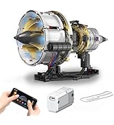 SANGQAOFU Jet Engine Model Kit That Runs, App Controlled Building Blocks Sets with Motor, Visible...