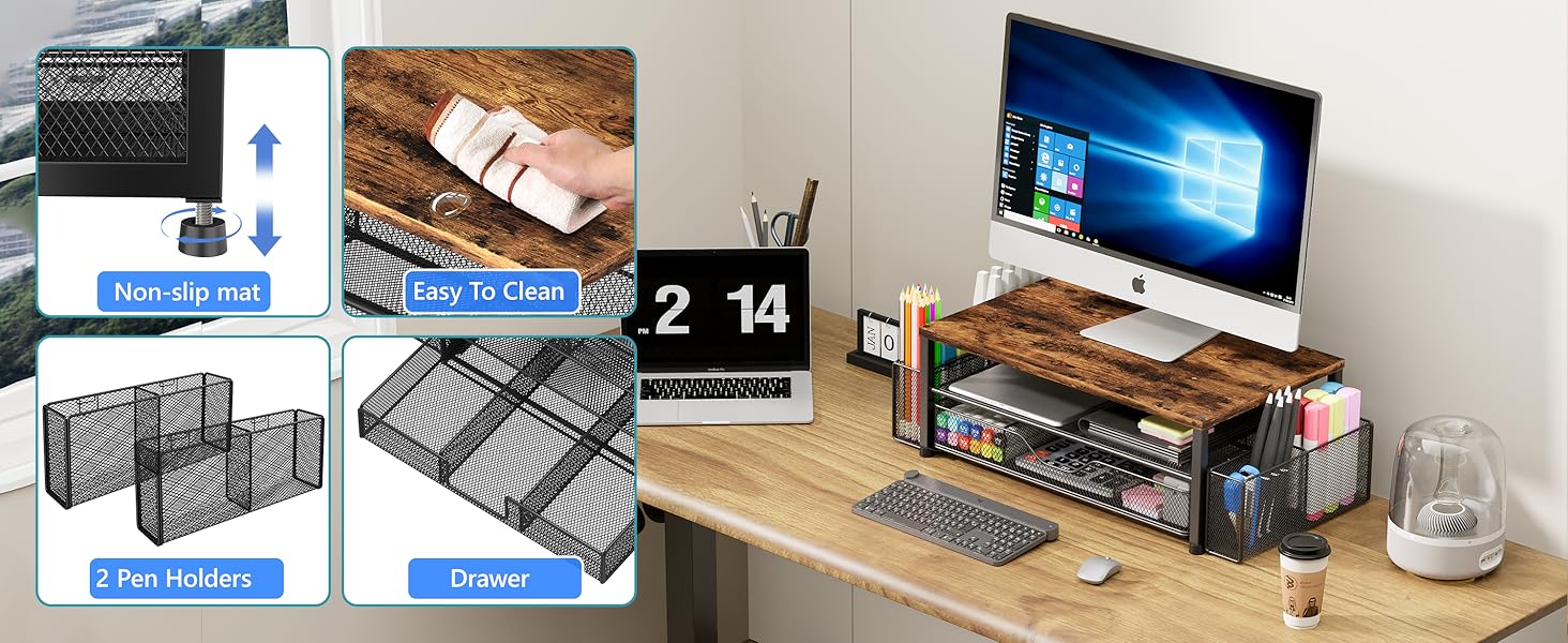 monitor stand for desk organizers and accessories computer stand riser office organization desktop 