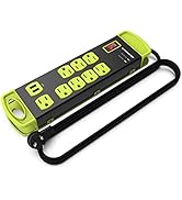 Monster Workshop Heavy-Duty Garage Power Strip Surge Protector - Mountable Heavy-Duty Wide-Spaced...