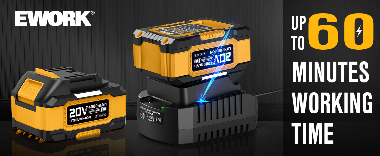 LEAF BLOWER UP TO 60 MIN WORKING TIME