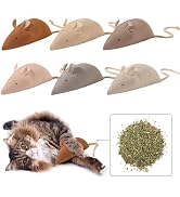 Big Mouse Cat Toys with Catnip, 6 Pcs Large 5inch Size Mice for Indoor Cats | Handcrafted, Catnip...