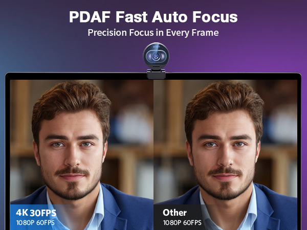 EMEET S600 webcam with tripod PDAF Autofocus