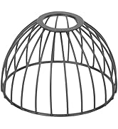 Housoutil Vintage Rustic Bulb Cover, Metal Cage Lampshade for Pendant, Lamp Shade Replacement for...