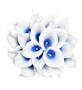 20Pcs Calla Lily Artificial Flowers Real Touch Latex Wedding Bouquet for Home Wedding Party Decor...
