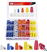 Nilight 220PCS Wire Nuts Kit 5 Sizes Electrical Wire Caps Assortment Spring Thread Insulated Wire...