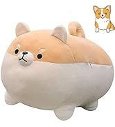 Shiba Inu Dog Plush Pillow Soft Corgi Dog Stuffed Animal Plush Kawaii Pillow for Bed Cute Corgi A...