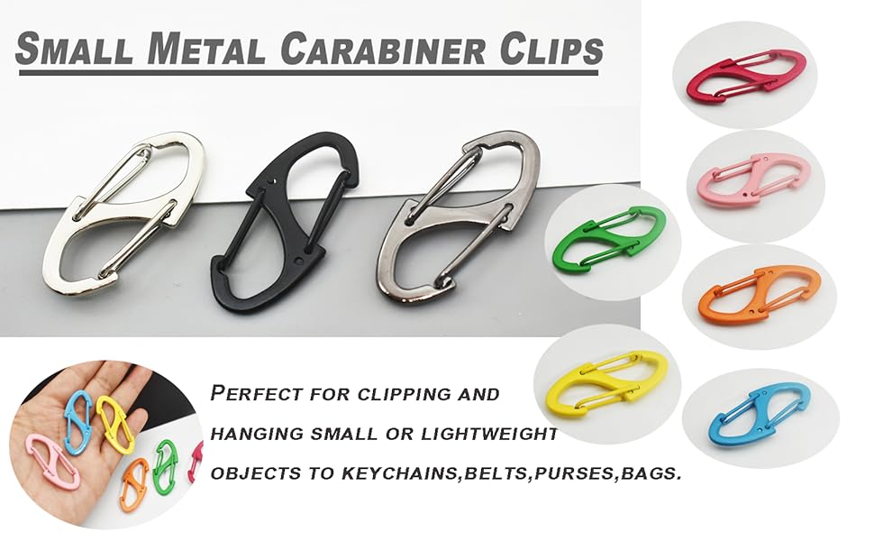 Bytiyar Small Metal Carabiner Clips