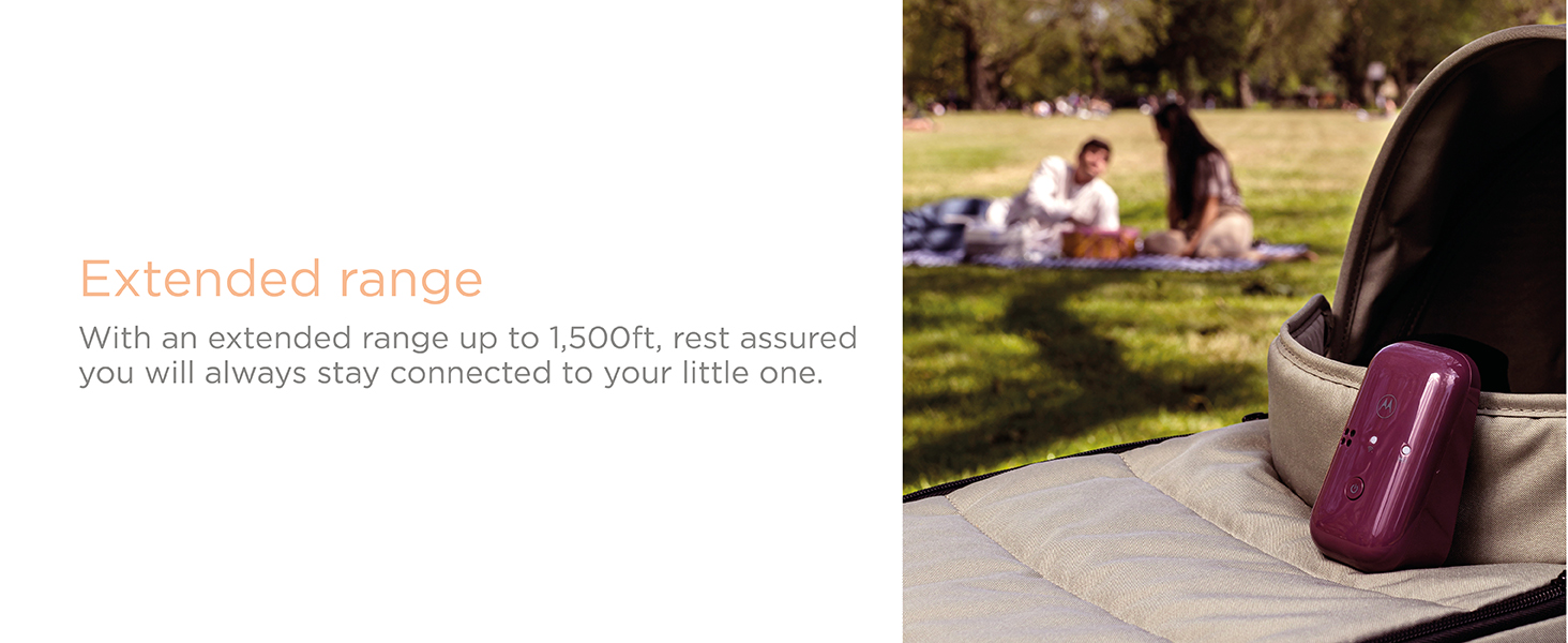 Motorola Nursery PIP12 Travel extended range baby monitor traveling newborn essentials audio only