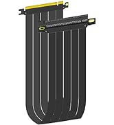 GLOTRENDS PCIe 4.0 X16 GPU Riser Cable Length 600mm, Female 180 Degree Angle, Compatible with Gen...