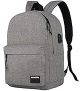 SUPACOOL Lightweight Casual Laptop Backpack with USB Charging Port For for Men and Women, Backpac...