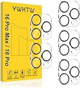 YWXTW [5 Pack Designed for iPhone 16 Pro Max Camera Lens Protector, for iPhone 16 Pro Camera Lens...