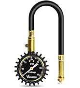 Vondior Tire Pressure Gauge with Tube (0-60 PSI), Air Pressure Gauge Certified ANSI Accurate with...