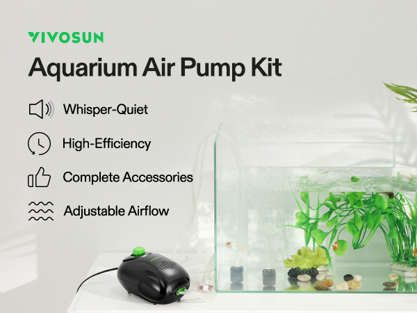 VIVOSUN Aquarium Air Pump Kit