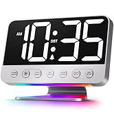 Odokee Digital Alarm Clocks for Bedrooms: Large Bold Number 5 Brightness Dimmer - Easy to Read Ac...