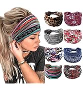 Bohend Boho Headband Wide Yoga Stretchy Bandeau Large Headwrap Sport Athletic Beach Hair Accessor...
