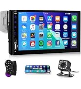 Single Din HD Touch Screen Car Stereo with Bluetooth,1 DIN 7 inch Car Radio Audio Receiver Surppo...