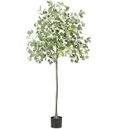 Artificial Eucalyptus Tree 5FT Fake Eucalyptus Tree Indoor Tall Modern Fake Eucalyptus Plant for ...