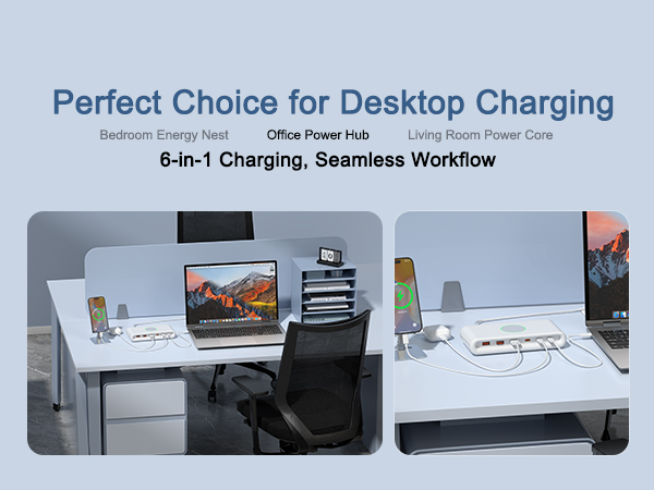Perfect choice for desktop charging, office power hub solution