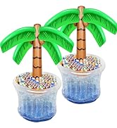 Zcaukya Inflatable Palm Tree Cooler, 60" Blow Up Palm Tree Cooler for Tropical Party Decorations,...