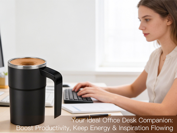 self stirring coffee mug with lid