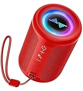 LENRUE Small Portable Bluetooth Speaker with Lights, TWS Stereo Surround Sound, Type C Powered, B...