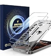 OneFish Full Edge Coverage Tempered Glass Screen Protector for IPhone 16 Pro Max 6.9 inch,2 Pack ...