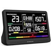 16 in 1 Air Quality Monitor Indoor 7" Display 9 AQI+7 AQI Alerts, CO2 Monitor Air Quality Tester ...