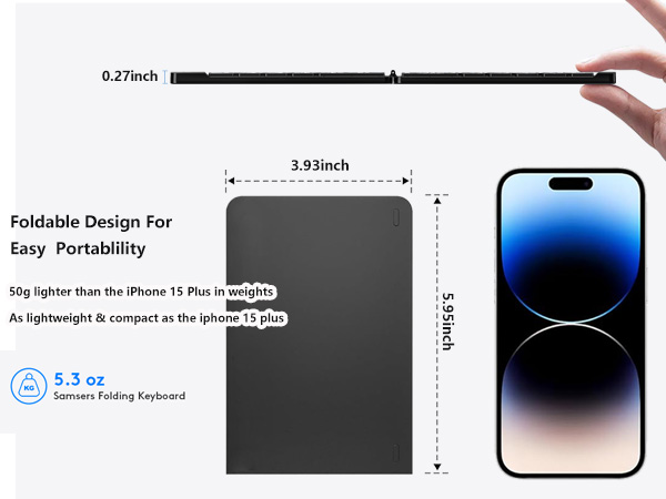 Foldable Keyboard for Travel/Work/Business