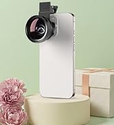 MIAO LAB 2-in-1 Phone Camera Lens Kit, 12.5X Macro + 0.45X Wide Angle (140°) Cell Phone Clip-on L...