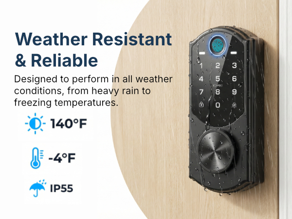 Weather Resistant Lock IP55 Outdoor Reliable for Rain or Snow