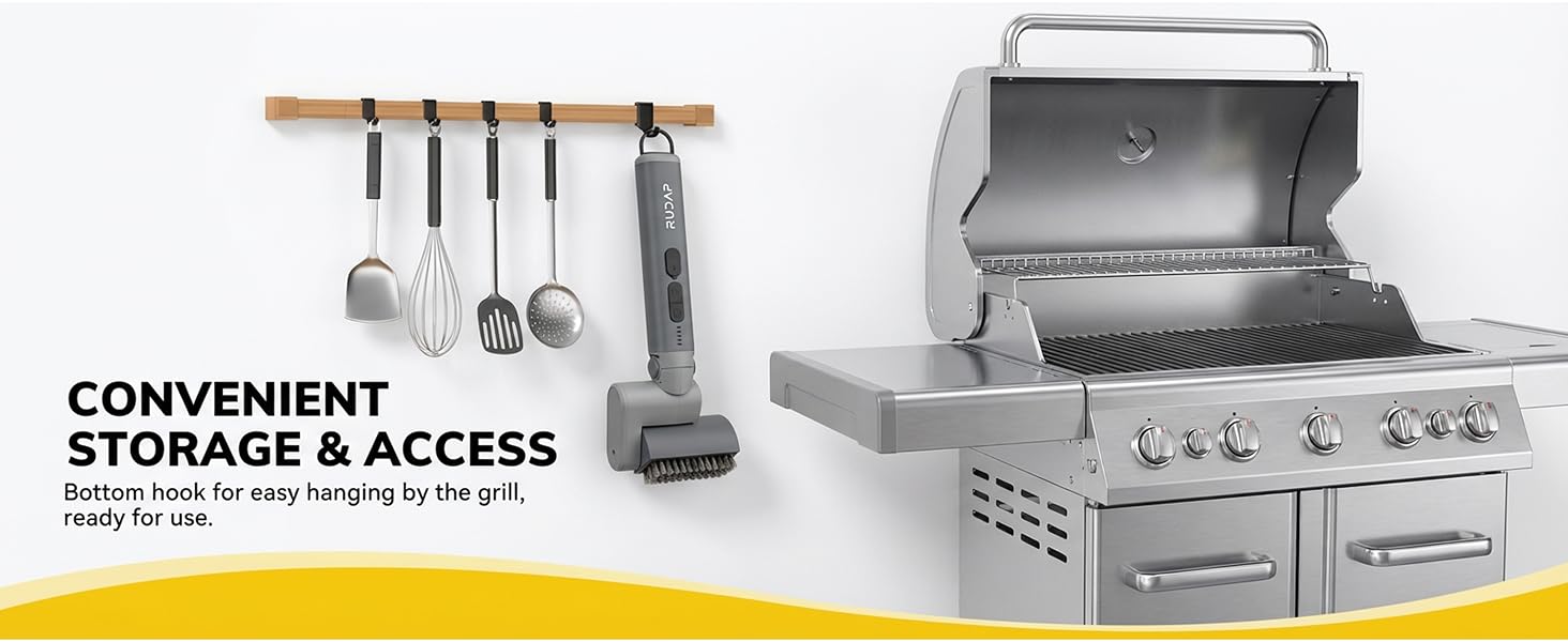 electric grill brush for outdoor grill