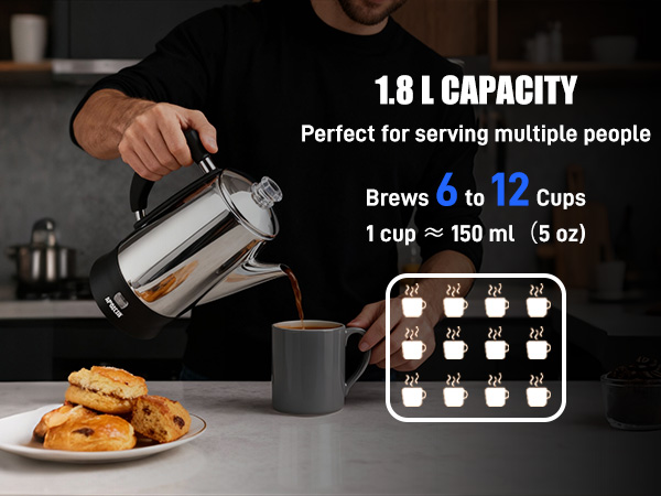 brews 6 to 12 cups