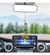 Qpige Sun Handmade Car Charm, Sun Hanging Rear View Mirror Accessories, Cute Car Hanging Ornament...