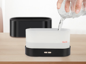 Open the lid, then fill the water tank below the maximum level and add 2-3 drops of essential oil