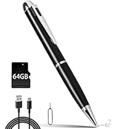 baoinse 64G Spy Camera Pen, 1080P FHD Hidden Camera, Rechargeable Nanny Camera - Body Camera, Por...