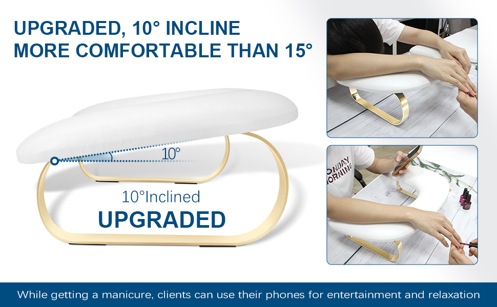U-shaped manicure nail arm rest
