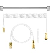 Coiled Keyboard Cable, USB-C Cable for Mechanical Keyboard, Apex Pro Custom Type-C to USB-A Aviat...