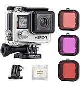 GEPULY Standard Waterproof Housing Case with Dive Filters for GoPro Hero 4, Hero 3+, Hero3 Action...