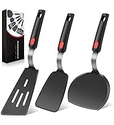 Hotec Silicone Spatula Turner for Nonstick Cookware, Flexible 600F Heat Resistant, Ideal for Flip...