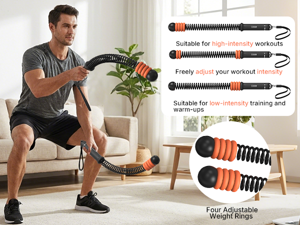adjustable resistance ropeless battle ropes