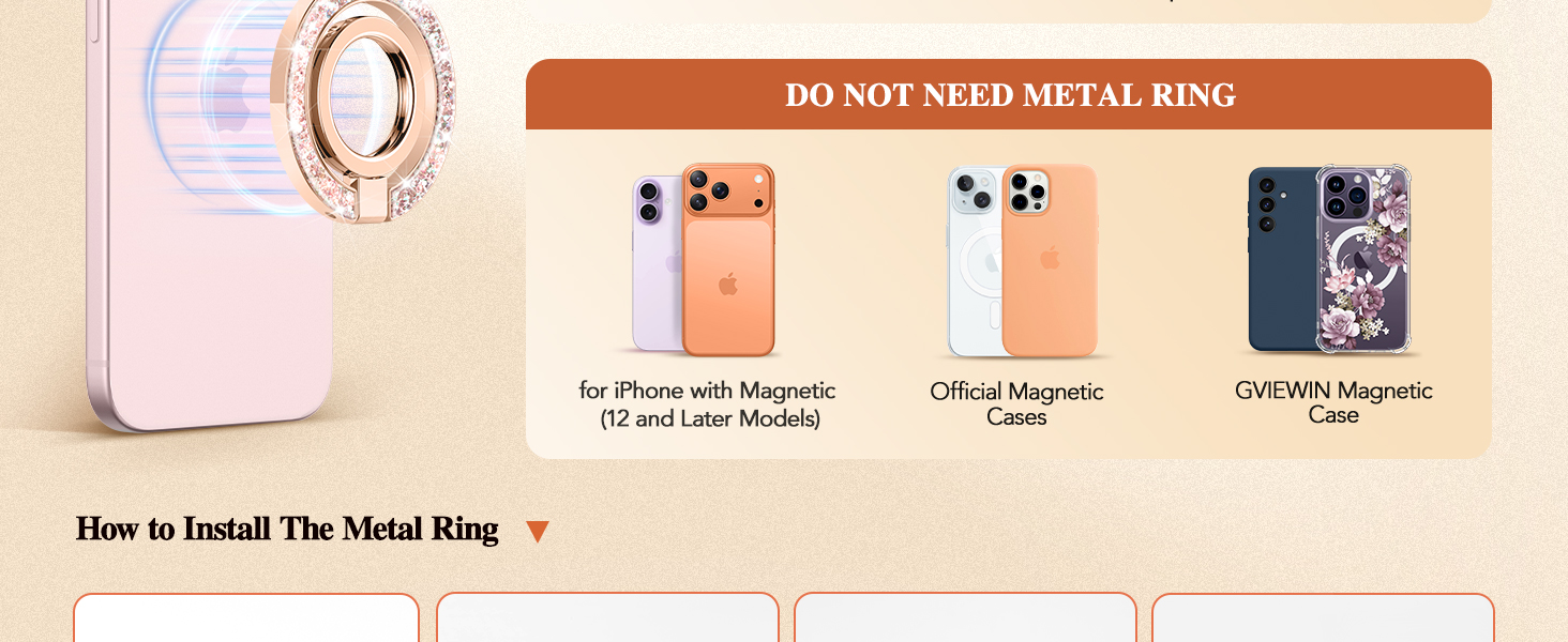 magnetic phone ring holder