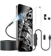 Endoscope Camera with Light iPhone: 1920P HD Borescope with 6 Adjustable LED Lights, Endoscope wi...